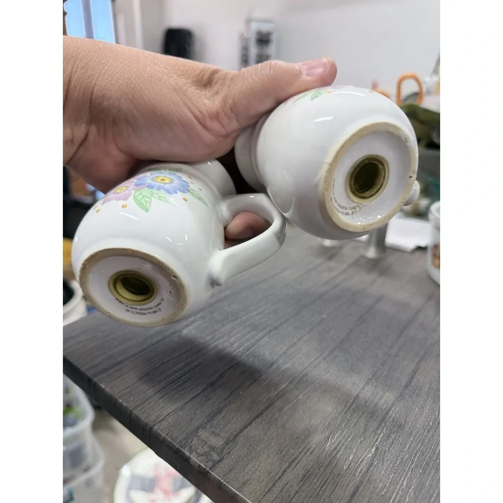 Vintage SJL Wildflower Salt And Pepper Shakers